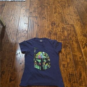 Star Wars Navy Blue Boba Fett Kids Tee